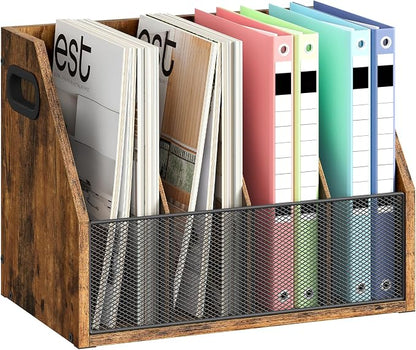 Wooden Desktop File Organizer by Choezon