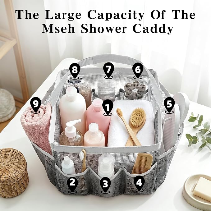 Mesh Shower Caddy, Portable Shower Caddy Bag - Image 3