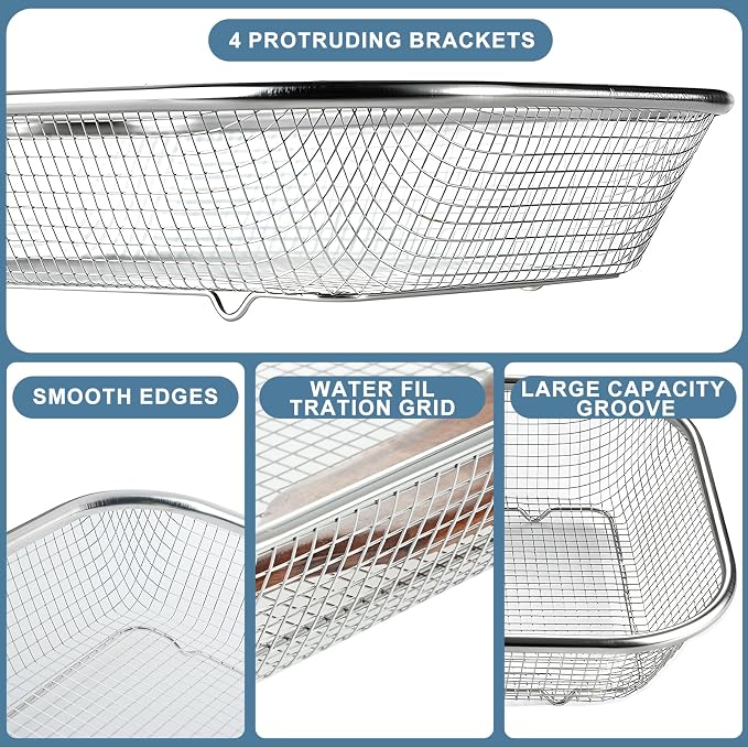 Utensil Drying Rack, 2 Pack Utensils Holder Dishwasher Silverware Basket | - Image 3