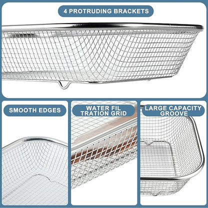 Utensil Drying Rack, 2 Pack Utensils Holder Dishwasher Silverware Basket | - Image 3