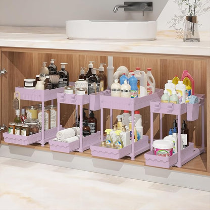 Sevenblue 4-Pack 2-Tier Under Sink Organizer by Sevenblue