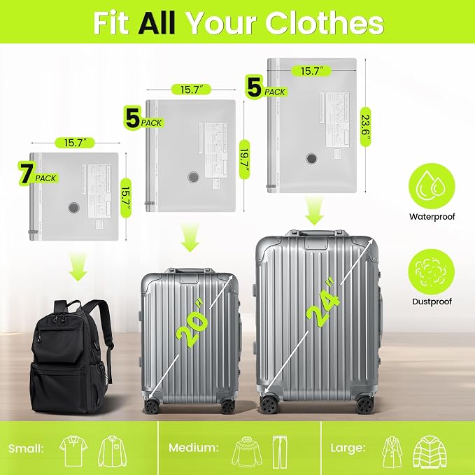 Travel Vacuum Bags with USB Pump-Portable Vacuum Packing Seal - Image 2