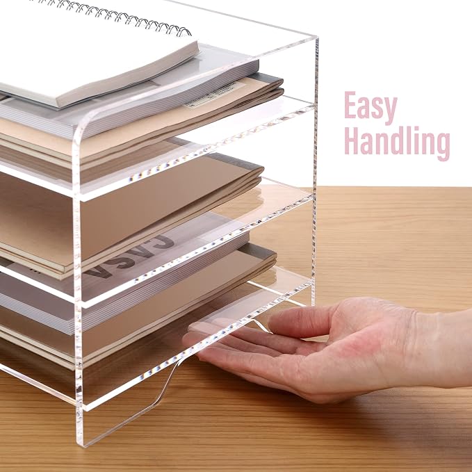 SANRUI Acrylic Paper Organizer Letter Tray - Image 5