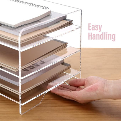 SANRUI Acrylic Paper Organizer Letter Tray - Image 5