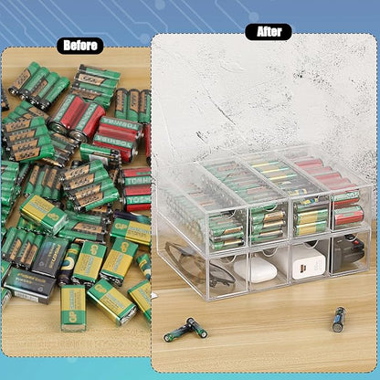 BTSKY 1 Pack Clear Acrylic Battery Storage Organizer - Image 5