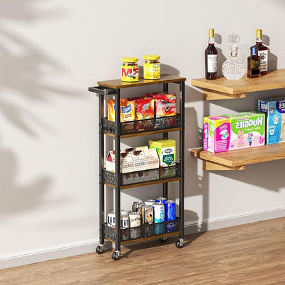 Giwil 4-Tier Slim Rolling Storage Cart - Image 7