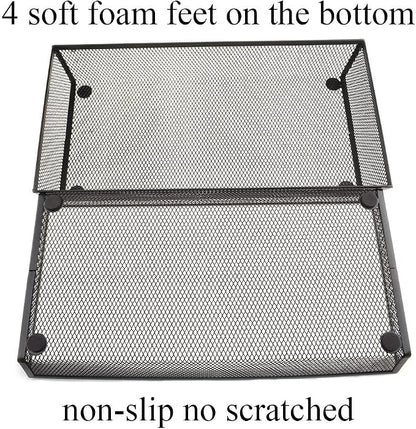 HAHIYO Stackable Mesh Tray Cup 12 x 6 x 2 inches Sturdy Container - Image 2