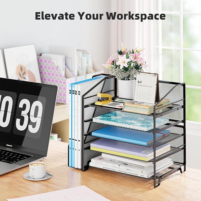 Simple Trending 5-Tier Desk File Organizer - Image 2