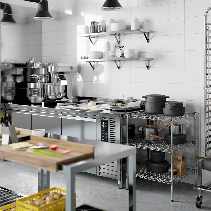 24" Deep x 24" Wide x 34" Height Wire Shelving Kit | 3-Tier | NSF Commercial - Image 8