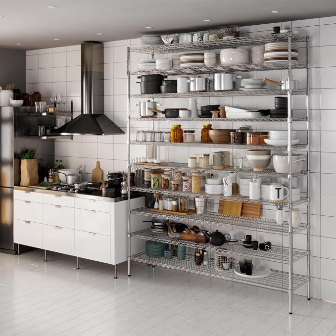 18" Deep x 72" Wide x 96" Height Wire Shelving Kit | 10-Tier | NSF Commercial - Image 2