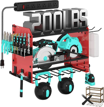 3 Layer Heavy Duty Power Tool Organizer Wall Mount - Image 3