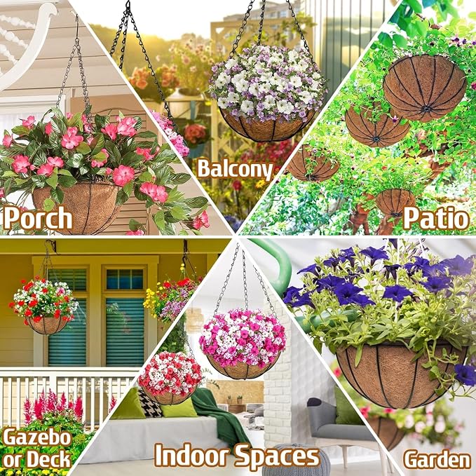 2 Pack 20 Inch Large Hanging Baskets - Image 2
