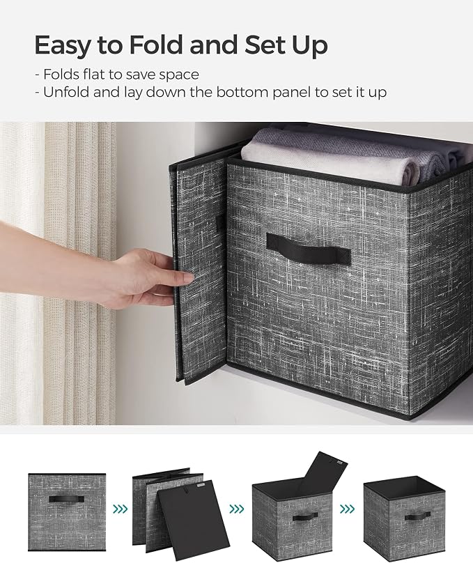 SONGMICS Storage Cubes, 13-Inch Non-Woven Fabric Bins - Image 6