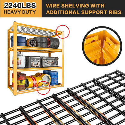 REIBII 40" W Garage Shelving 2240 LBS Storage Shelves Adjustable Heavy Duty - Image 6