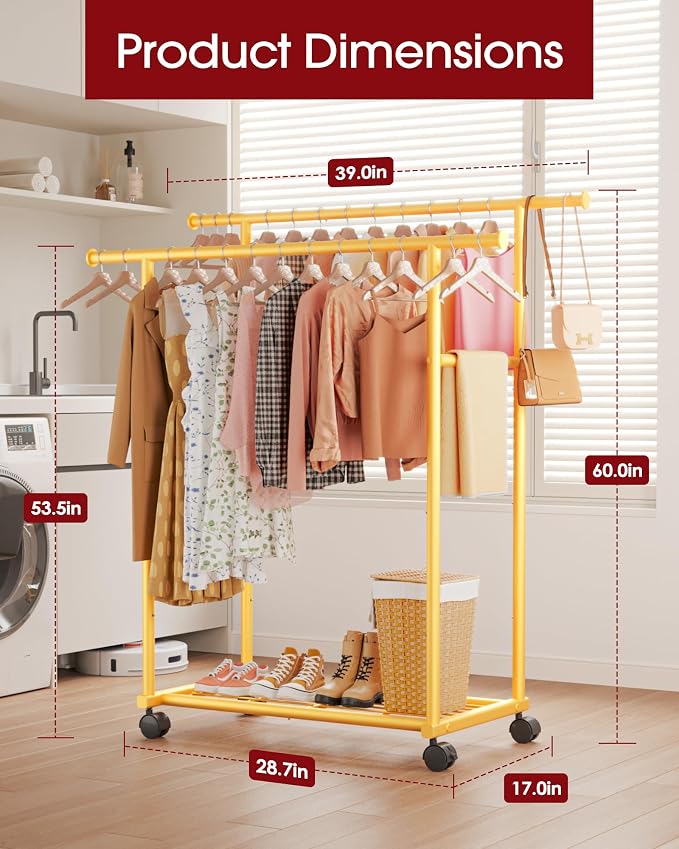 Sakugi Double Rods Clothes Rack - Image 2