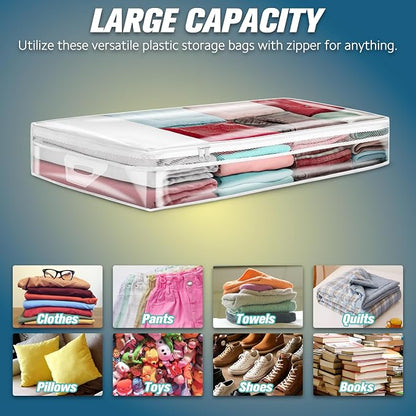 HIBAG 20 Gallon Under Bed Storage Containers, Underbed Clothing Storage Bins - Image 5