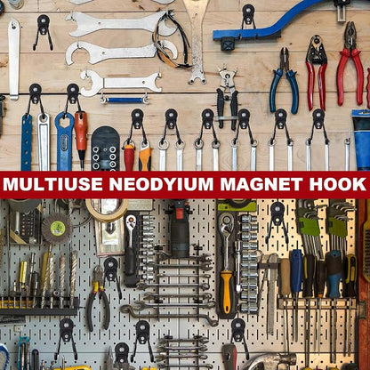Landhoow Large Magnetic Hooks Heavy Duty Garage Magnet Hooks Strong Storage - Image 5