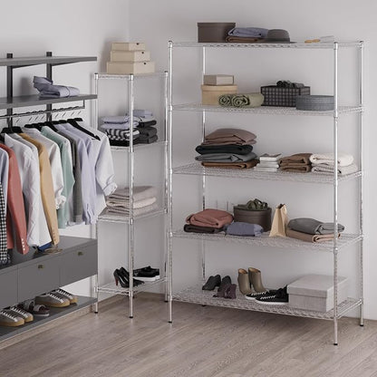24" Deep x 54" Wide x 86" Height Wire Shelving Kit | 5-Tier | NSF Commercial - Image 5