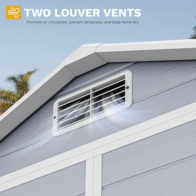DWVO 6X4FT Resin Storage Shed - Image 4