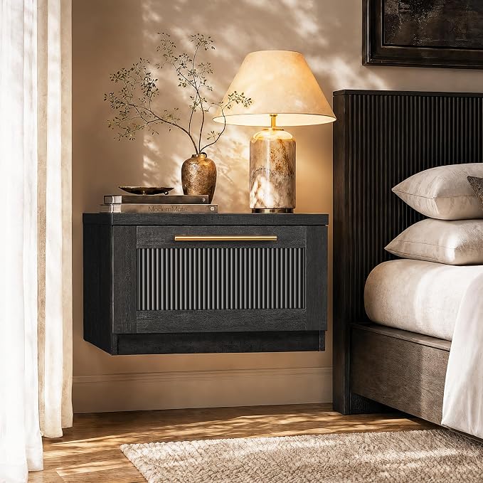ModernMate Set of 2 Floating Nightstands, Wall Mounted Bedside Tables - Image 3