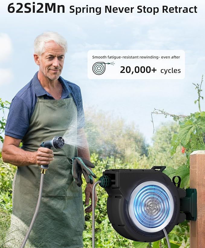 AYURA Retractable Garden Hose Reel 100 ft x 1/2 inch - Image 5