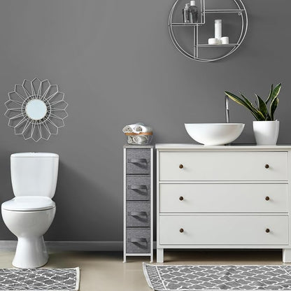 Sorbus Narrow Dresser with 4 Drawers - Image 7