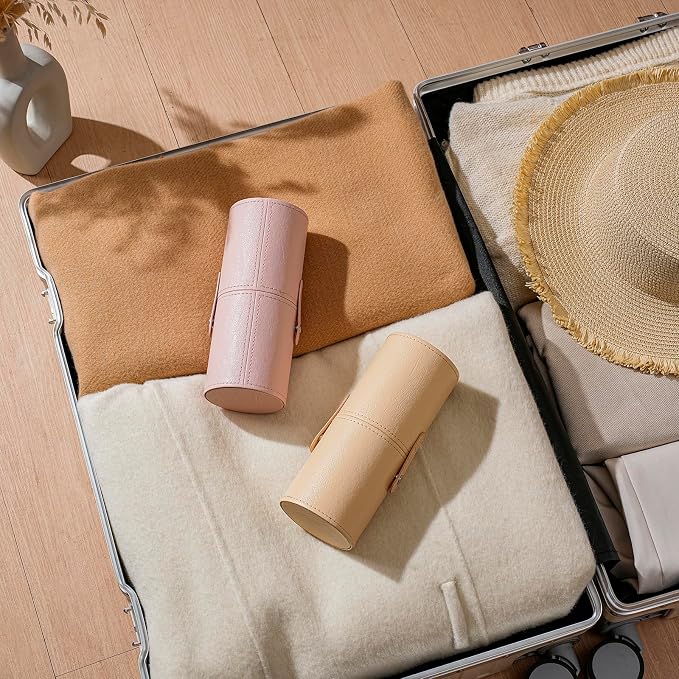 Portable Makeup Brush Holder, Waterproof PU Leather Travel Makeup Brush Case - Image 6