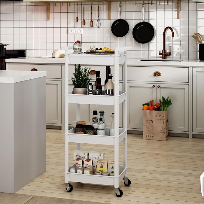 STEEHOOM 4 Tier Rolling Cart - Image 4