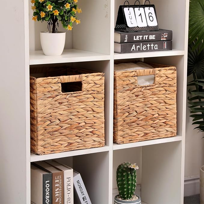 11x11in Collapsible Wicker Storage Basket - Image 7