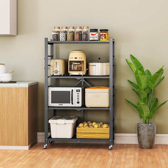 Fenbeli Foldable Shelves with Wheels - Image 7