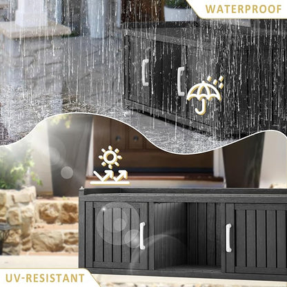 Storage Bench - Waterproof Resin Shoe Bench - Indoor & Outdoor Use - Image 7