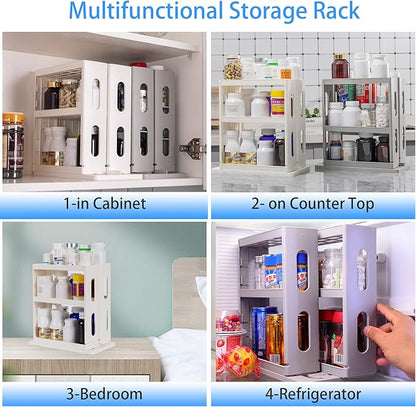 Dutiplus Medicine Organizer 2 Three-Decker Shelves Cabinet Storage Rack - Image 7