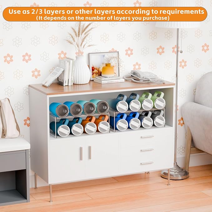 Yieach Stackable Water Bottle Organizer - Image 4