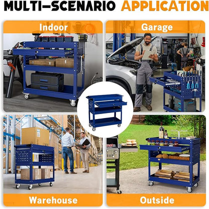 3 Tier Tool Cart on Wheels - Image 6
