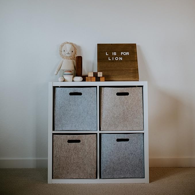 Parker Baby Felt Foldable Storage Cube - Image 7