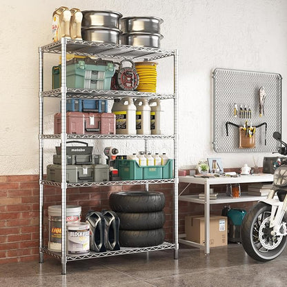 Storage Shelves, 5-Tier Adjustable Metal Industrial Utility Shelf Rack - Image 2