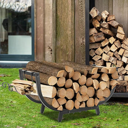 30“ Firewood Rack Outdoor and Indoor, Compact Firewood log Storage & Holder - Image 6