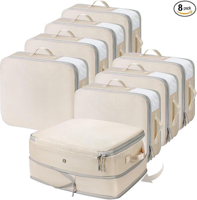 DIMJ Clothes Storage Bag 8 Pack, 19L Compression Storage Bags by DiMJ