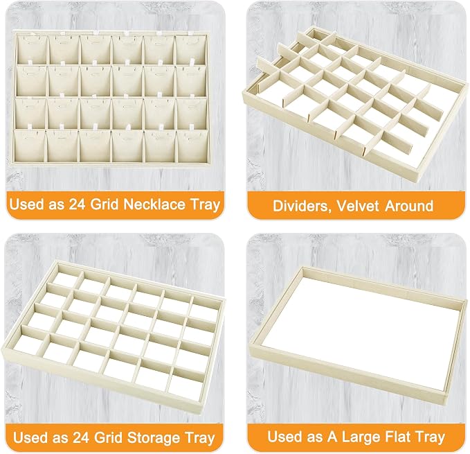 24 Grids Stackable Jewelry Tray Organizer - Image 4