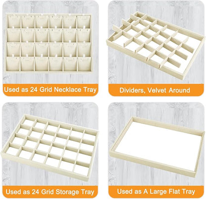 24 Grids Stackable Jewelry Tray Organizer - Image 4