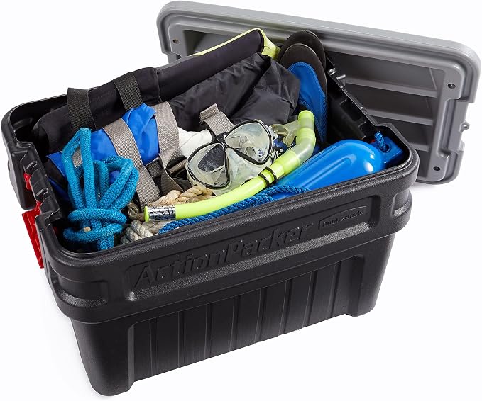 Rubbermaid ActionPacker 24 Gal Lockable Storage Box Pack of 2, Industrial - Image 5