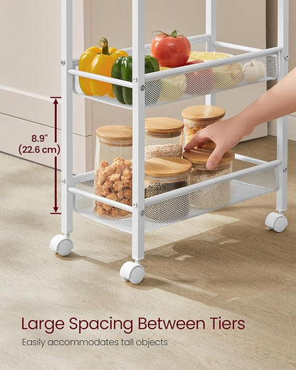 VASAGLE Slim Rolling Cart, 5-Tier Storage Cart, Narrow Cart - Image 6