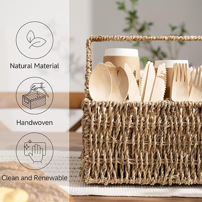 StorageWorks Wicker Silverware Organizer - Image 4