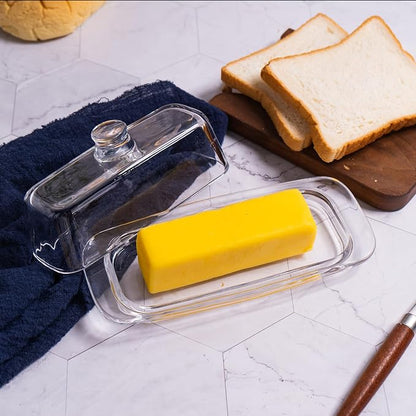 Glass Butter Dish with Cover - Image 6