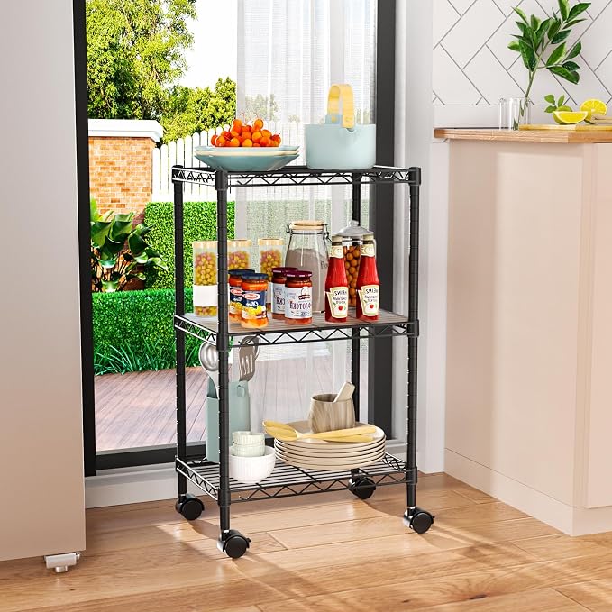 Golpart Small Shelves Storage Wire Metal Adjustable Shelf Unit - Image 2