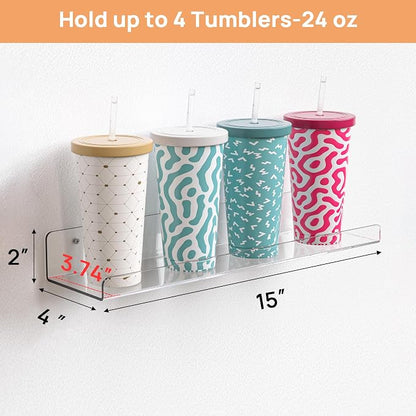 upsimples Acrylic Shelves for Bathroom Storage, Make up, Kids Bookshelf for - Image 2