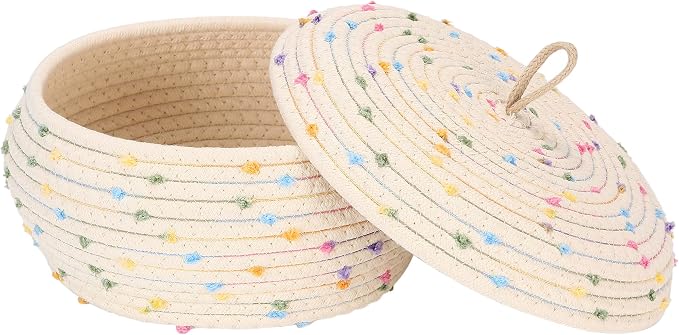 Sea Team Round Cotton Rope Storage Basket by SeaTeam