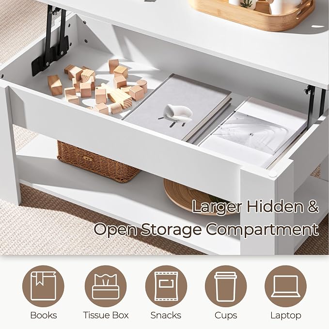 Yaheetech Lift Top Coffee Table - Image 6