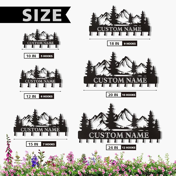 Personalized Custom Mountain Theme Key Holder - Image 6