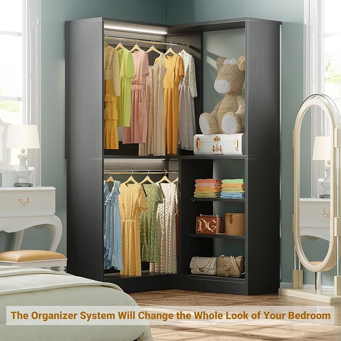 Unikito Corner Closet System, 36” Large Freestanding Closet Organizer Tower - Image 2